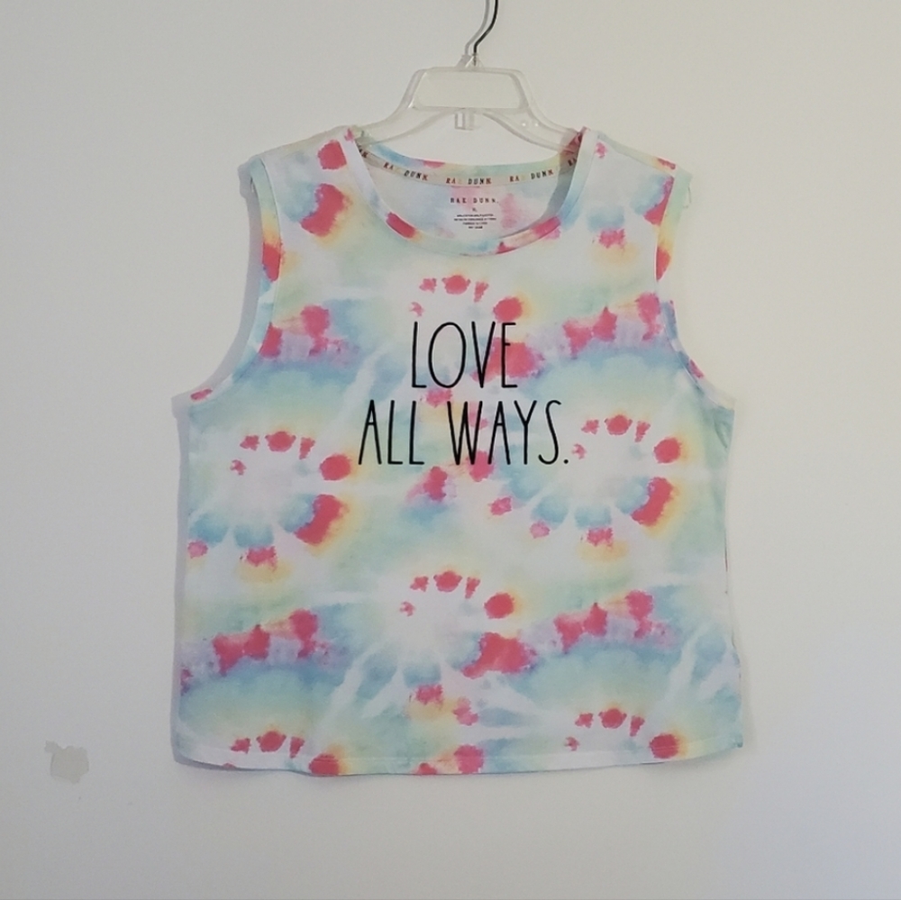 Rae Dunn Love All Ways Tie Dye Tank